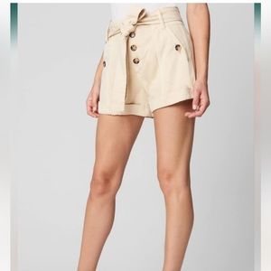Blank NYC Marshmallow Tie Waist Button Fly Shorts